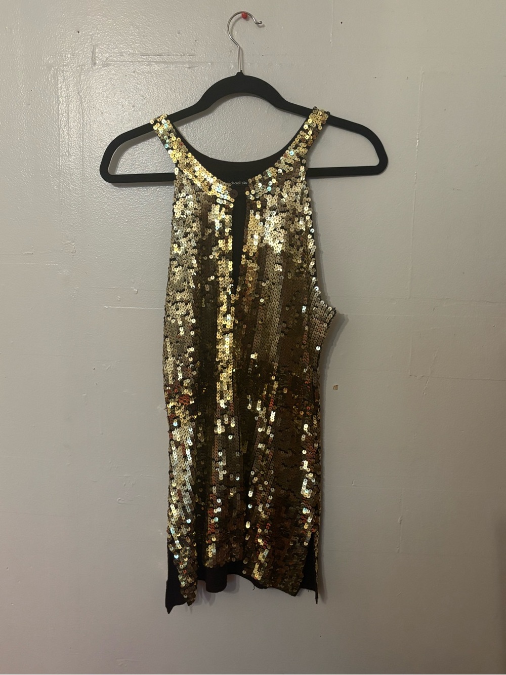 Michael Simon Gold Sequin Mini Dress